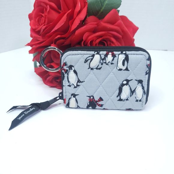 Vera Bradley Handbags - Vera Bradley Petite Zip Around Wallet Playful Penguins Gray